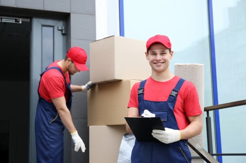 Removal team preparing a local move in Colliers Wood