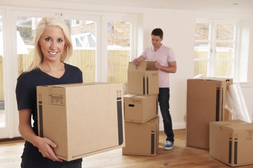 Customer booking and loading items for a man and van service