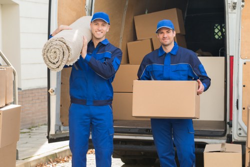 Packing and loading preparations for a Colliers Wood moving truck