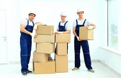 Loading furniture into a removal van for a flat move