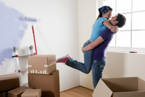 Packing and loading household items for a Colliers Wood move