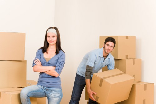 Packing and moving office furniture for a local Colliers Wood business